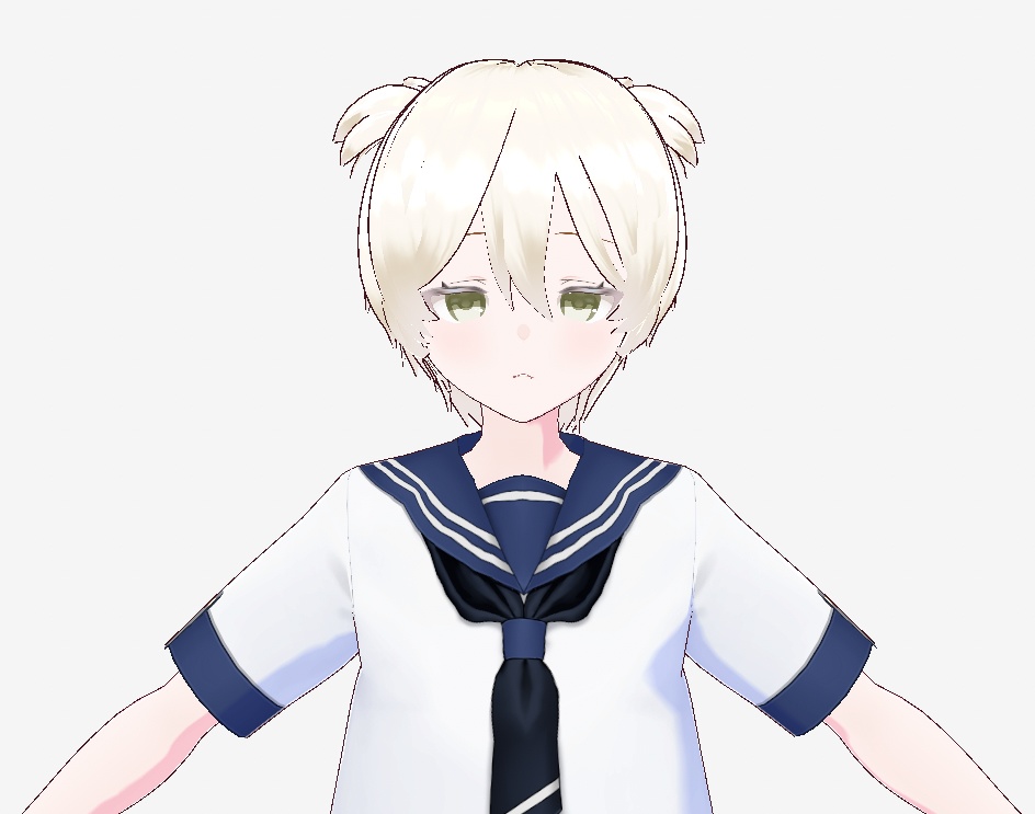 VRoidVRMモデル　オリジナル3Dモデル　「しろくん。」