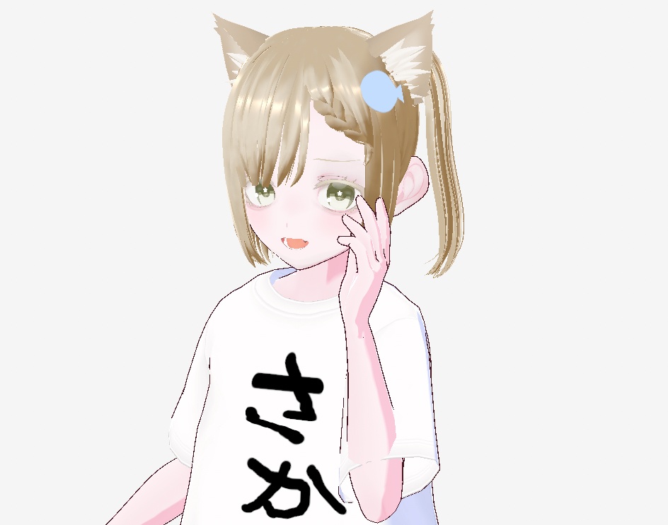 VRoidVRMモデル オリジナル3Dモデル 「ねこちゃん」