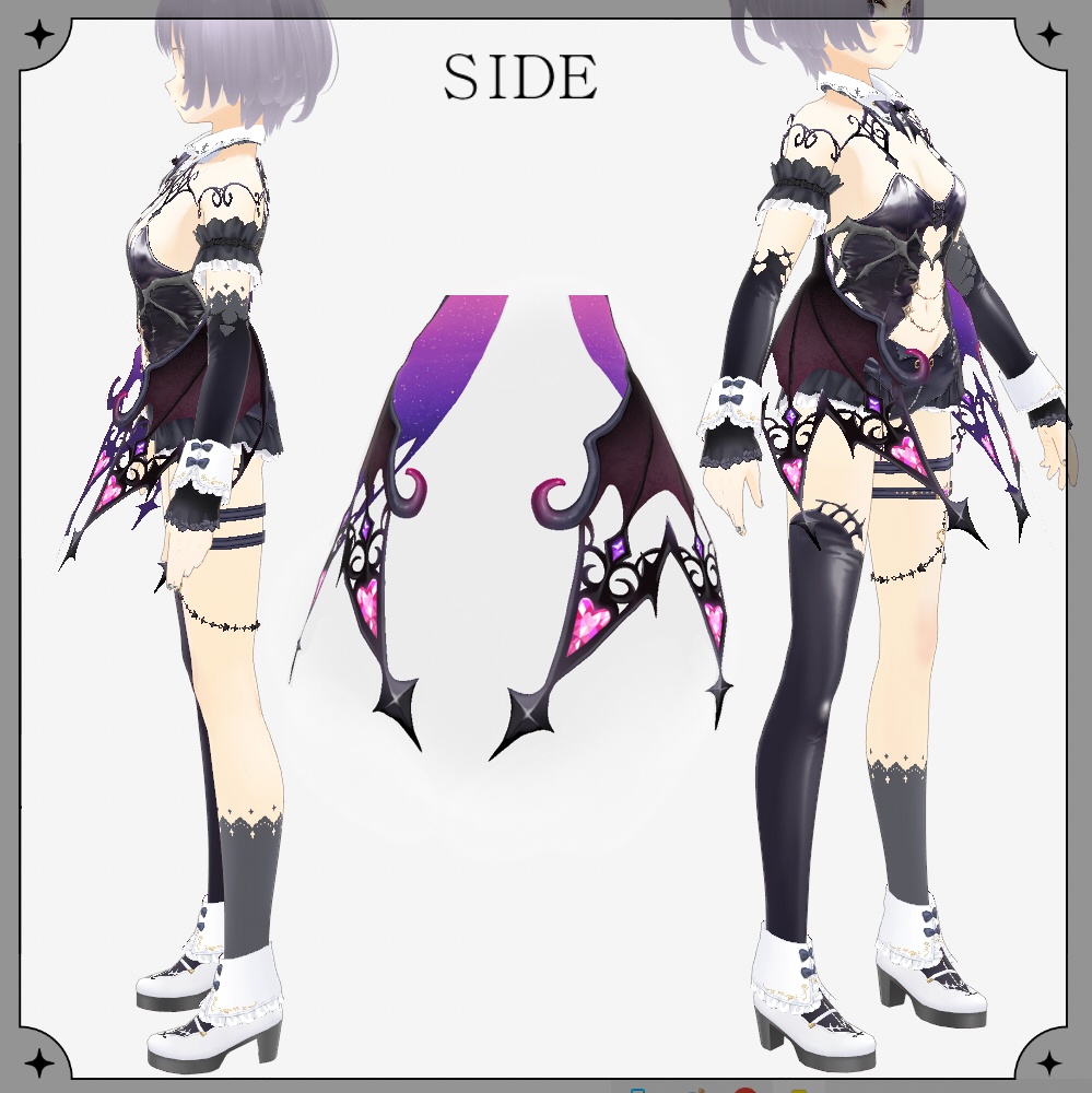 【VRoid衣装】悪魔っ子コーデセット【XWear形式同梱】