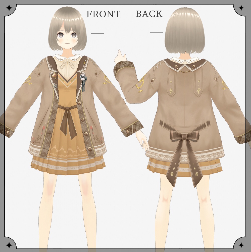 【VRoid衣装】あったかメルヘンコーデセット【XWear形式同梱】