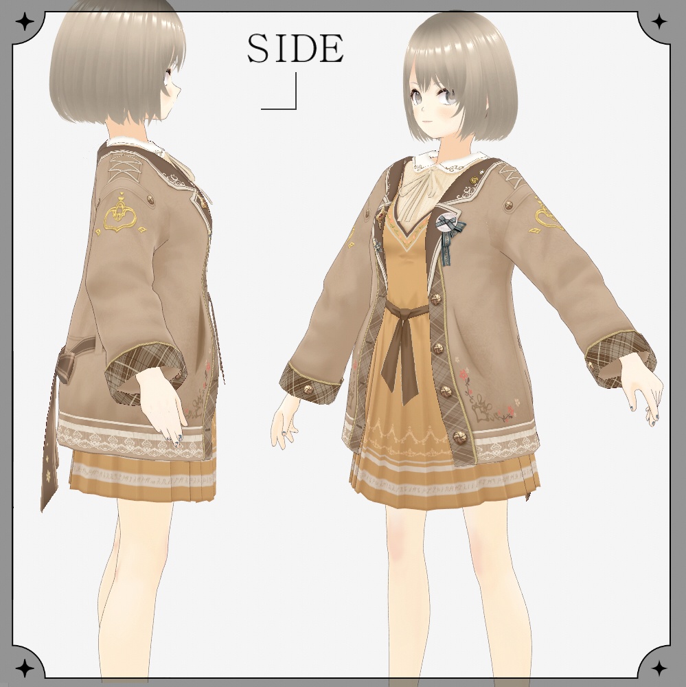 【VRoid衣装】あったかメルヘンコーデセット【XWear形式同梱】