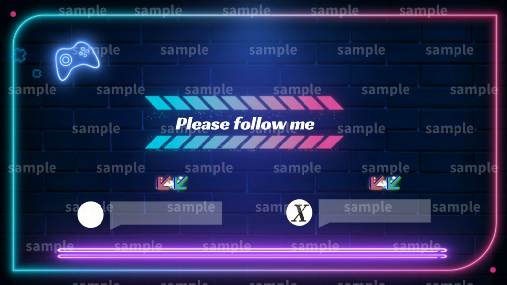 【Vtuber/配信者向け/配信素材】 配信エンディング/ED/neon/ネオン