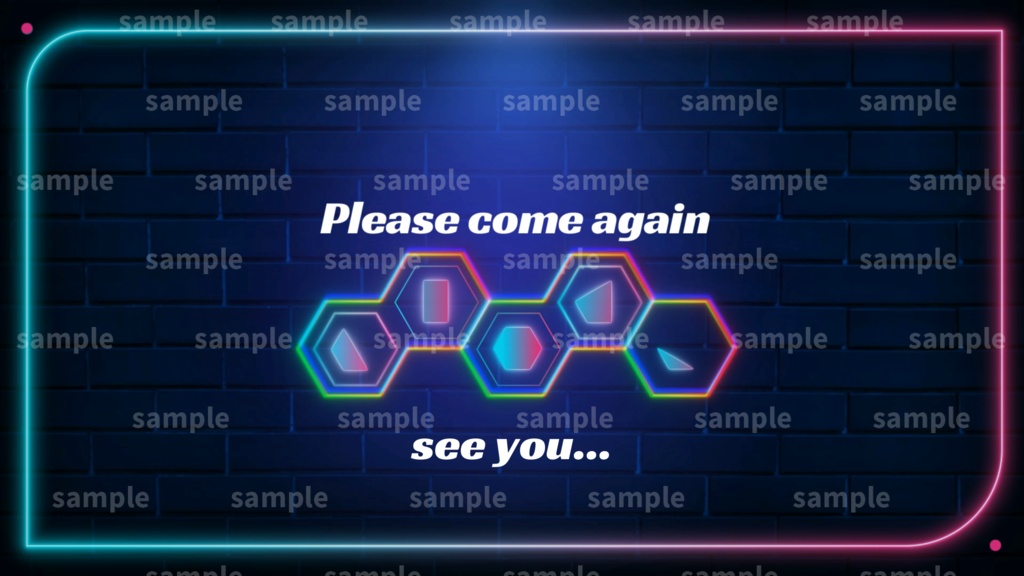 【Vtuber/配信者向け/配信素材】 配信エンディング/ED/neon/ネオン