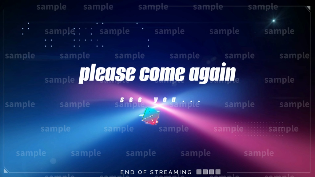 【Vtuber/配信者向け/配信素材】 配信エンディング/ED/neon/ネオン