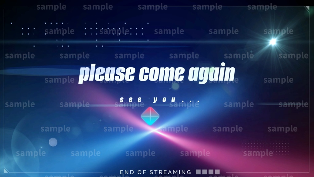 【Vtuber/配信者向け/配信素材】 配信エンディング/ED/neon/ネオン
