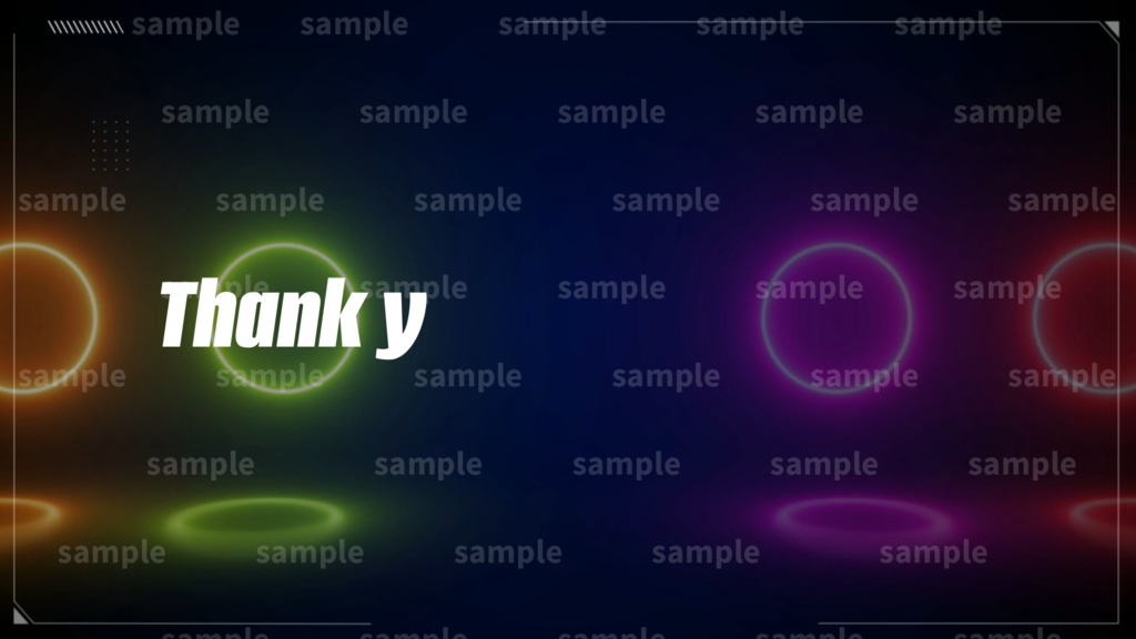 【Vtuber/配信者向け/配信素材】 配信エンディング/ED/neon/ネオン