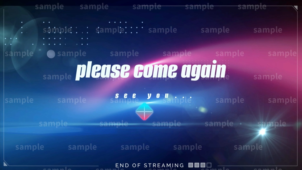 【Vtuber/配信者向け/配信素材】 配信エンディング/ED/neon/ネオン