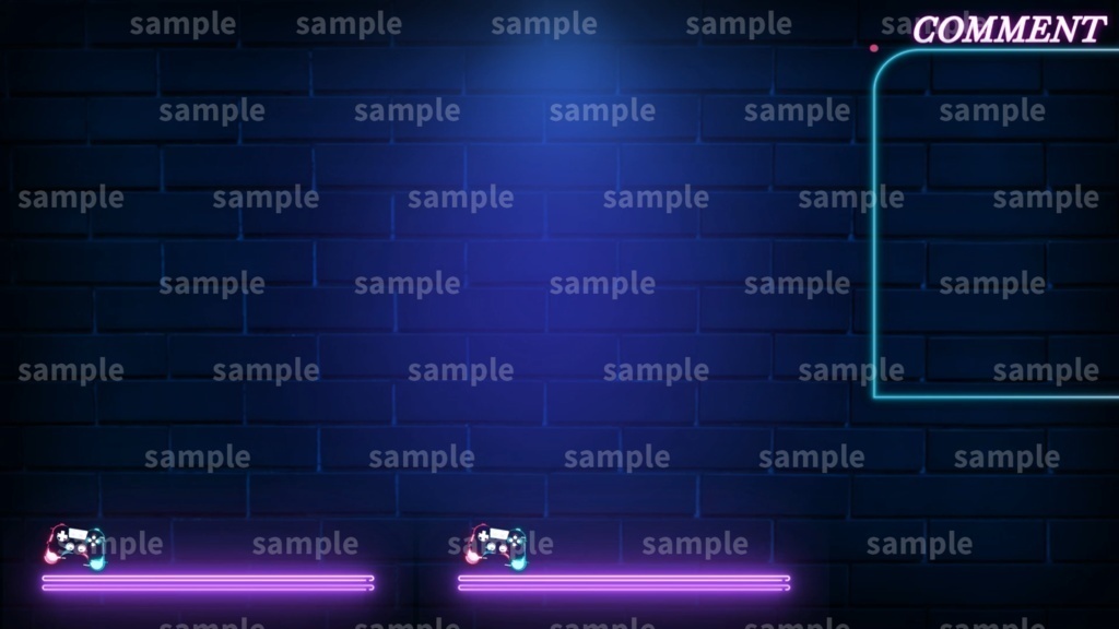 【Vtuber/配信者向け/配信素材】ゲーム配信画面/ネオン/neon