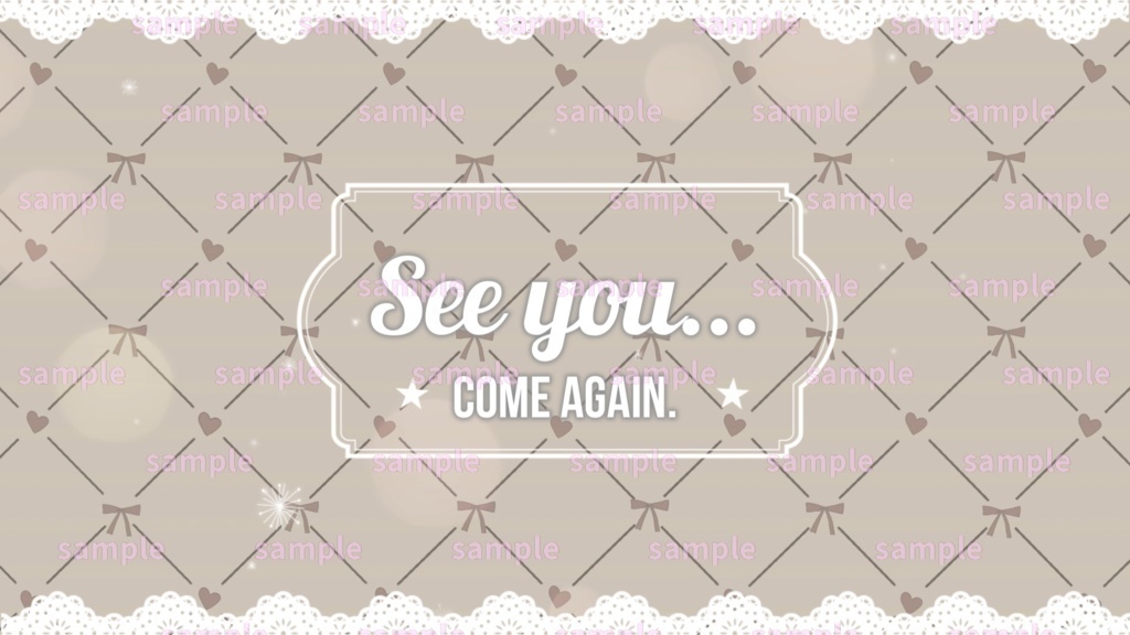 【Vtuber/配信者向け/配信素材】 配信エンディング/ED