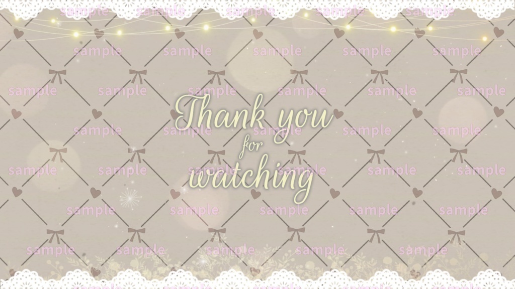 【Vtuber/配信者向け/配信素材】 配信エンディング/ED