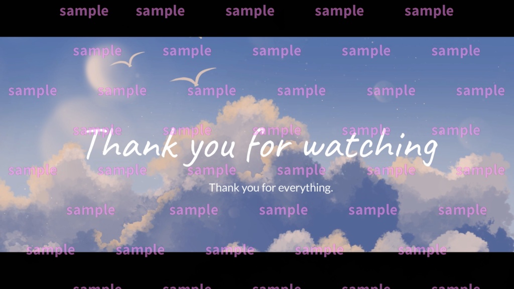 【Vtuber/配信者向け/配信素材】 配信エンディング/ED/空