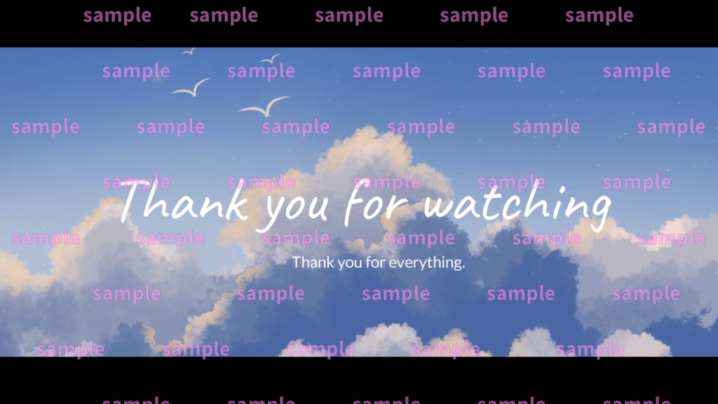 【Vtuber/配信者向け/配信素材】 配信エンディング/ED/空