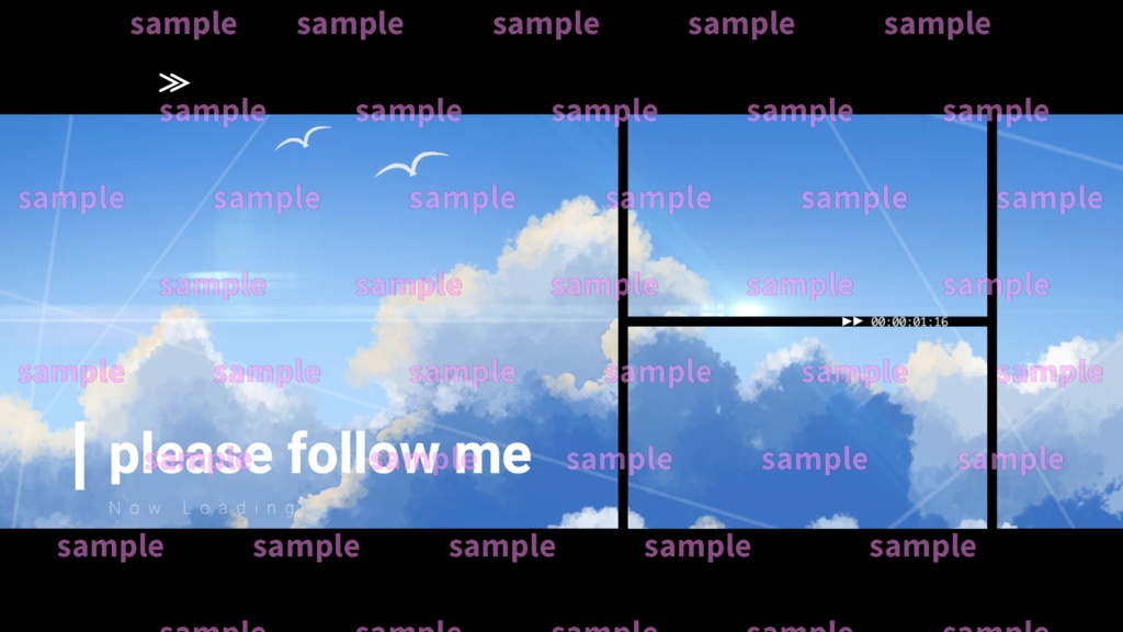 【Vtuber/配信者向け/配信素材】 配信エンディング/ED/空