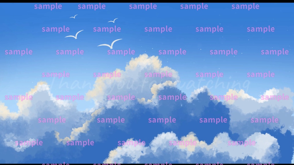 【Vtuber/配信者向け/配信素材】 配信エンディング/ED/空