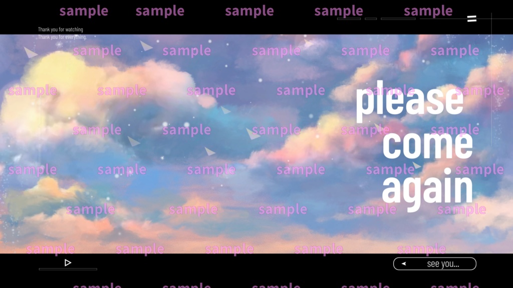 【Vtuber/配信者向け/配信素材】 配信エンディング/ED