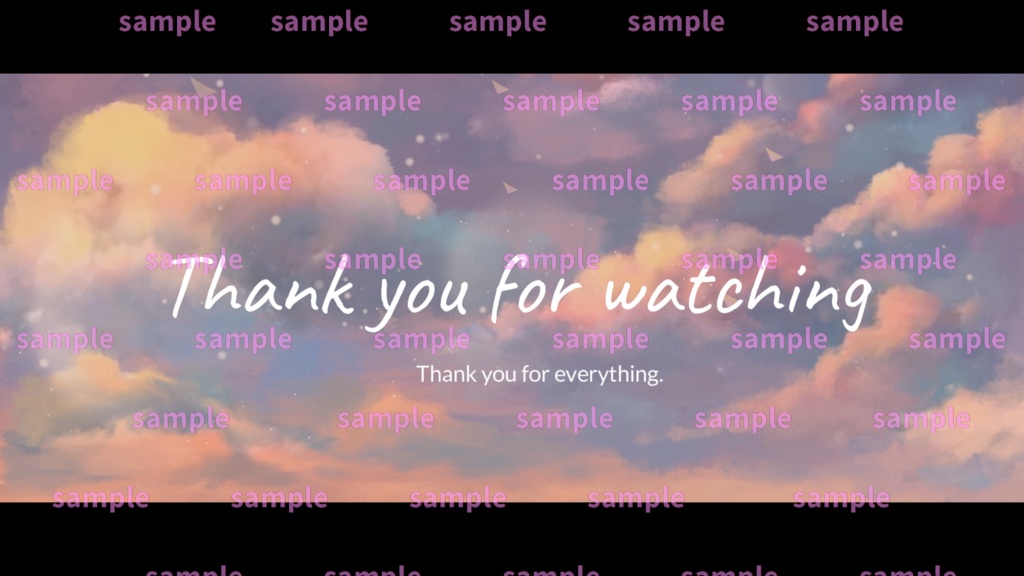 【Vtuber/配信者向け/配信素材】 配信エンディング/ED