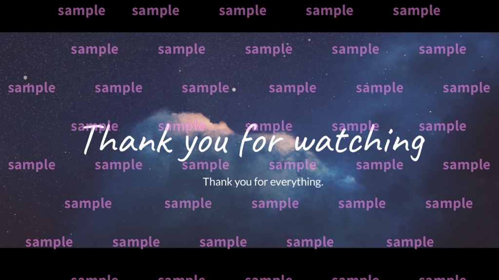 【Vtuber/配信者向け/配信素材】 配信エンディング/ED/空