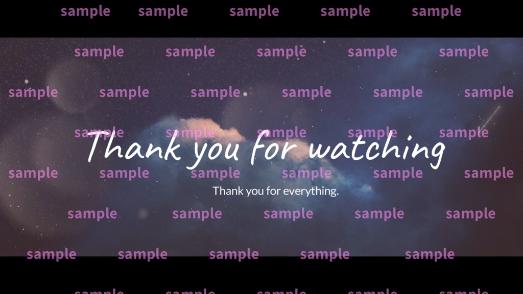 【Vtuber/配信者向け/配信素材】 配信エンディング/ED/空