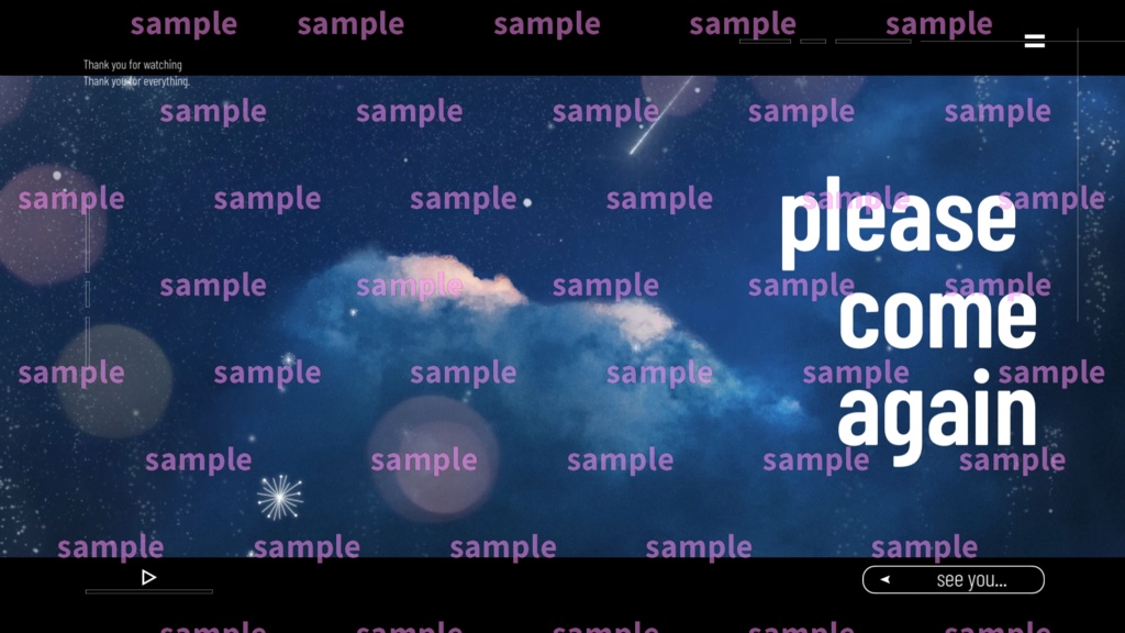 【Vtuber/配信者向け/配信素材】 配信エンディング/ED/空