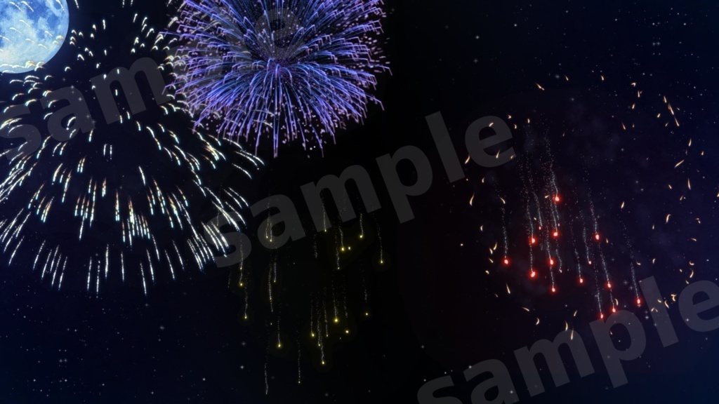 【Vtuber/配信者向け/配信素材】 花火配信素材/配信画面/雑談画面