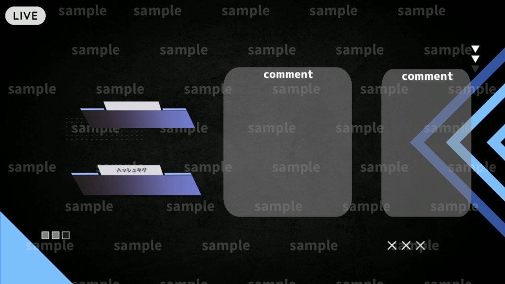 【配信者/Vtuber用】カスタム式 配信画面 ゲーム/雑談画面