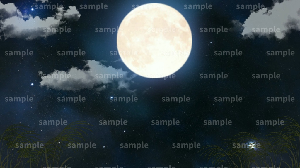 【Vtuber/配信者向け/配信素材】月見動画素材! 配信画面/雑談画面