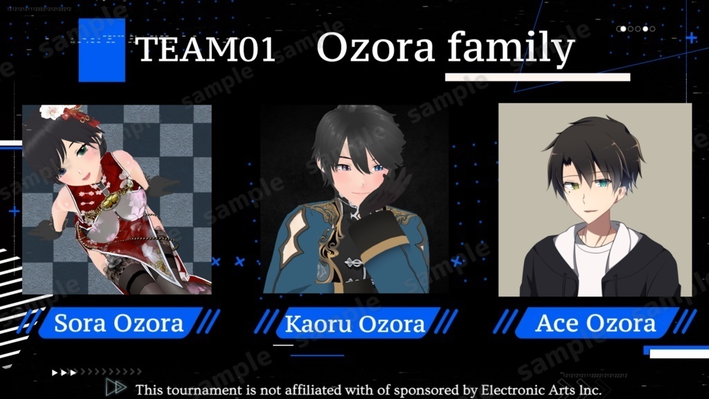 【カスタム/APEX/5色※団体様の購入詳細は商品説明欄にて】チームロースター・メンバーリスト一覧 【配信者/Vtuber/サムネイル】