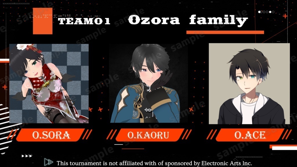 【カスタム/APEX/5色※団体様の購入詳細は商品説明欄にて】チームロースター・メンバーリスト一覧 【配信者/Vtuber/サムネイル】