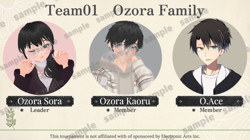 【カスタム/APEX/4色※団体様の購入詳細は商品説明欄にて】チームロースター・メンバーリスト一覧 【配信者/Vtuber/サムネイル】