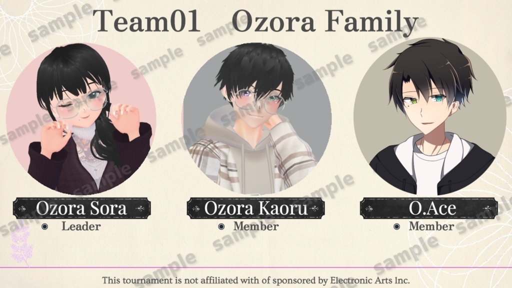 【カスタム/APEX/4色※団体様の購入詳細は商品説明欄にて】チームロースター・メンバーリスト一覧 【配信者/Vtuber/サムネイル】