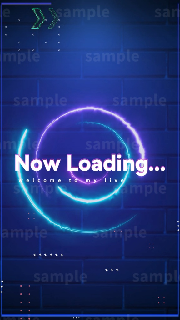 【縦型配信素材/Vtuber/配信者向け/配信素材】 待機画面/OP/ネオン