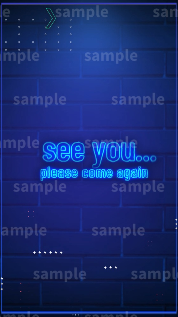 【縦型配信素材/Vtuber/配信者向け/配信素材】 エンディング/ED/ネオン