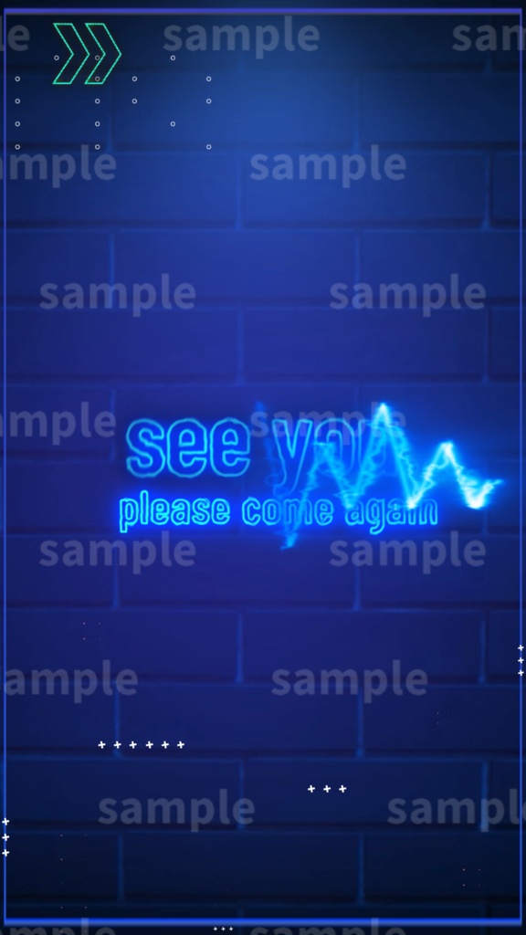 【縦型配信素材/Vtuber/配信者向け/配信素材】 エンディング/ED/ネオン