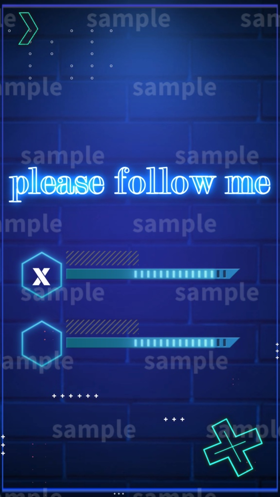 【縦型配信素材/Vtuber/配信者向け/配信素材】 エンディング/ED/ネオン