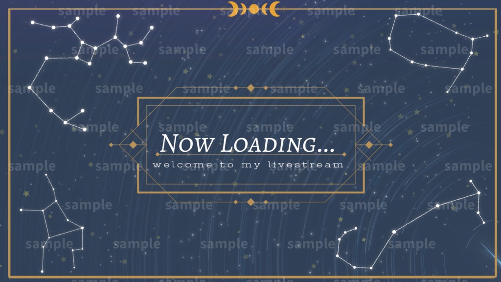 待機画面/オープニング 星座 【Vtuber/配信者向け/配信素材】