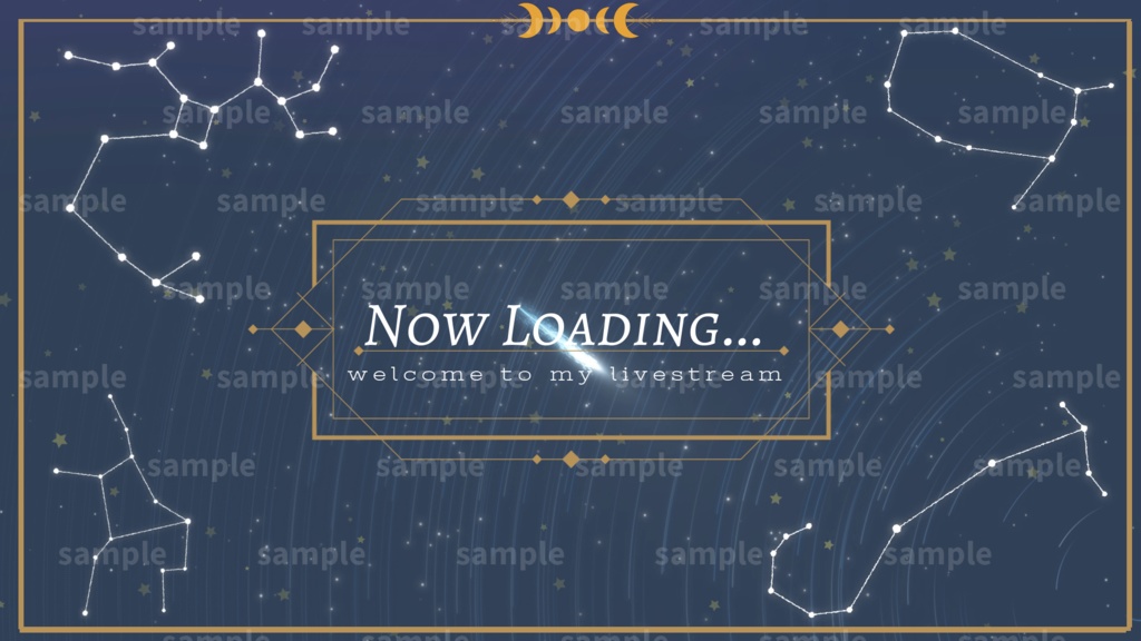 待機画面/オープニング 星座 【Vtuber/配信者向け/配信素材】