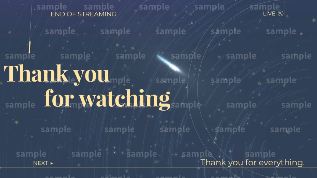 配信エンディング/ED 【Vtuber/配信者向け/配信素材】