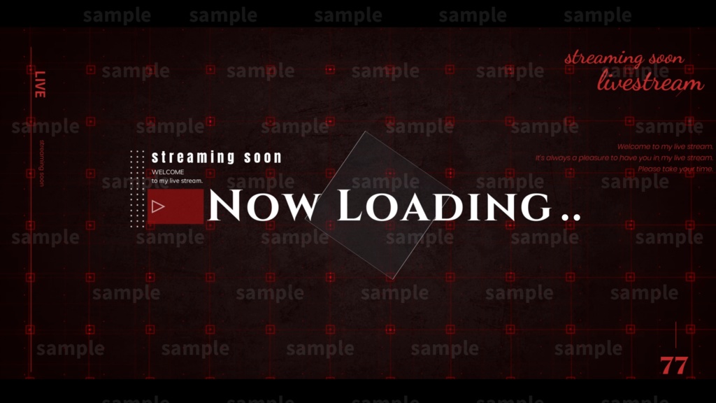 【Vtuber/配信者向け/配信素材】配信OP・待機画面・ロード画面