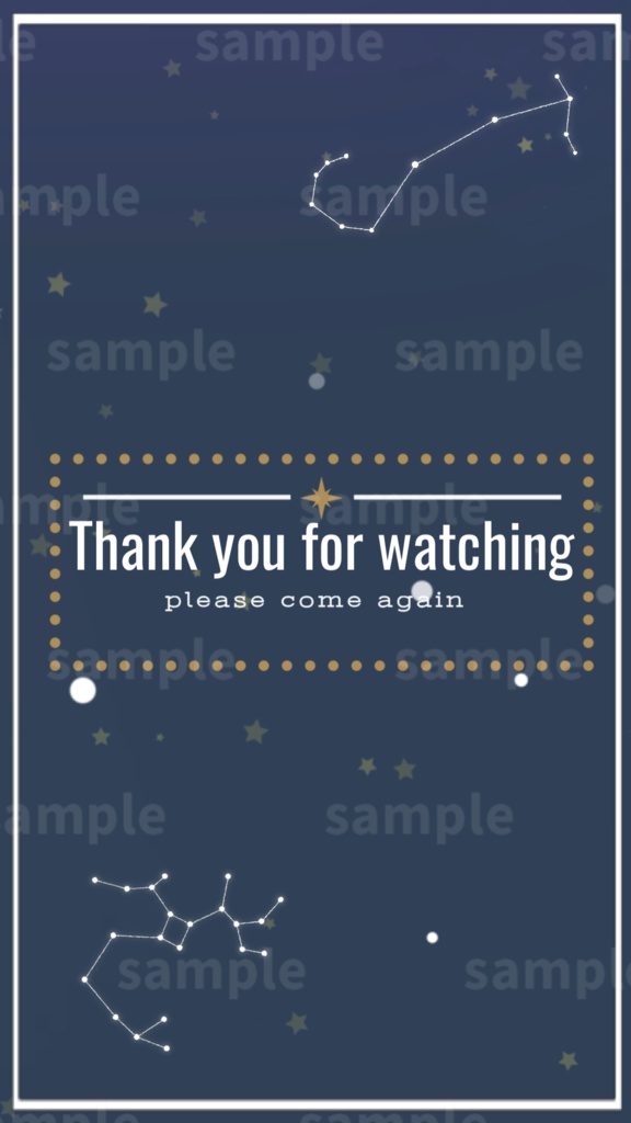 【縦型配信素材/Vtuber/配信者向け/配信素材】 エンディング/ED