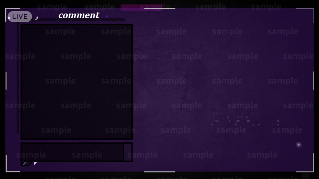 【Vtuber/配信者向け/配信素材】雑談画面