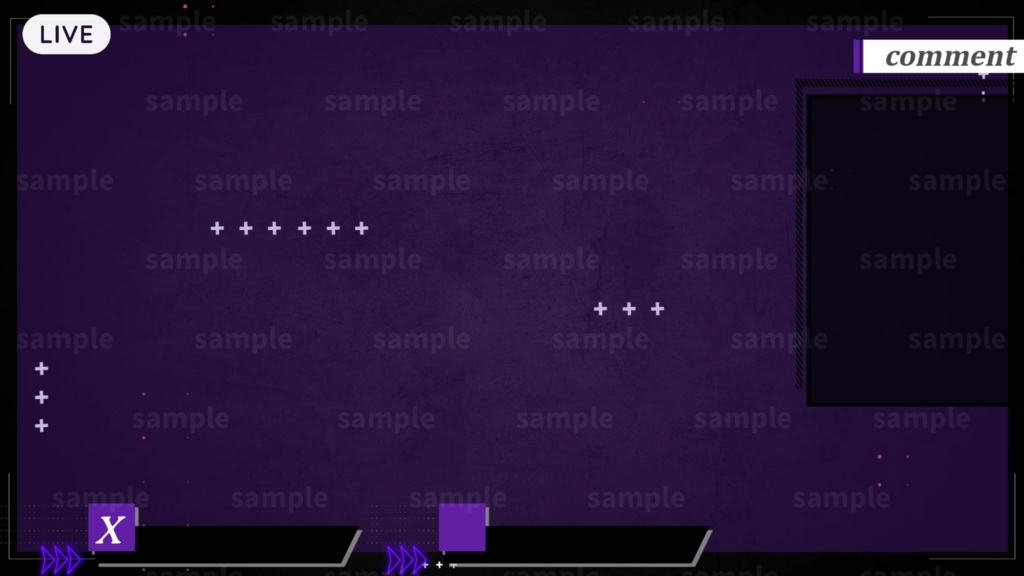 【Vtuber/配信者向け/配信素材】ゲーム配信画面