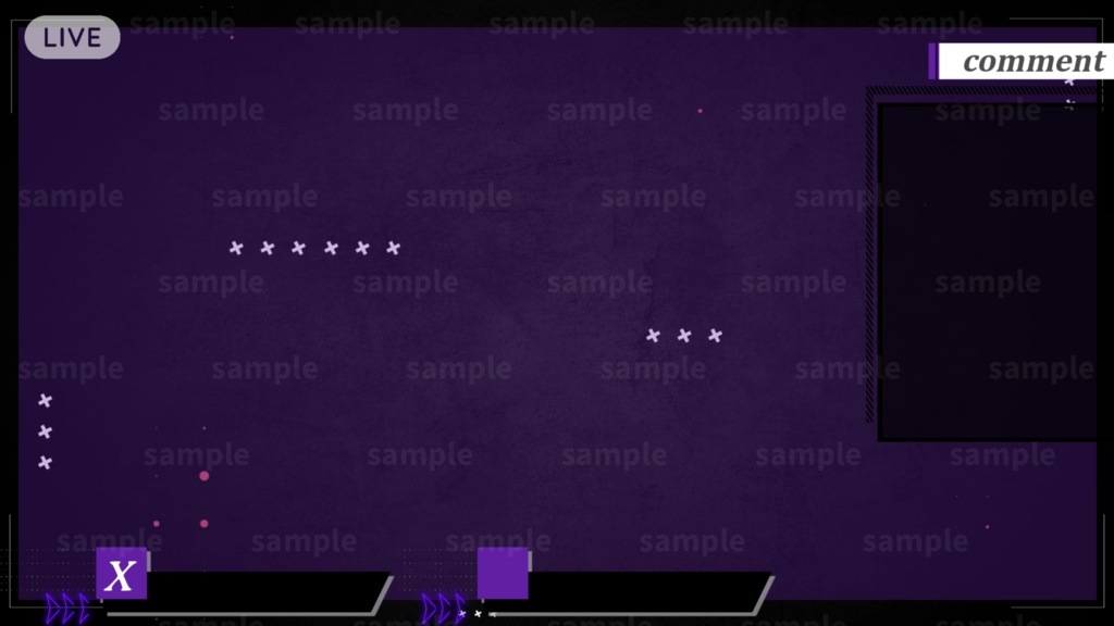 【Vtuber/配信者向け/配信素材】ゲーム配信画面