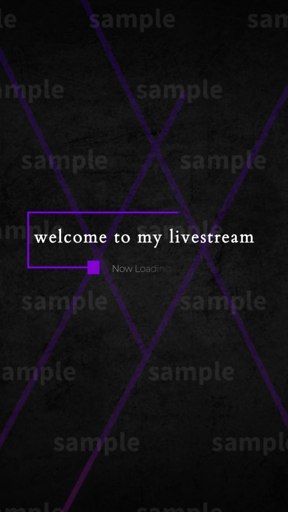 【縦型配信素材/Vtuber/配信者向け/配信素材】 オープニング/OP/紫/黒