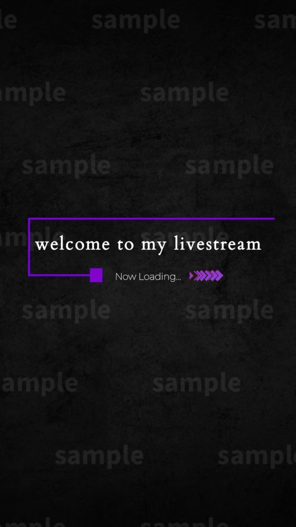 【縦型配信素材/Vtuber/配信者向け/配信素材】 オープニング/OP/紫/黒