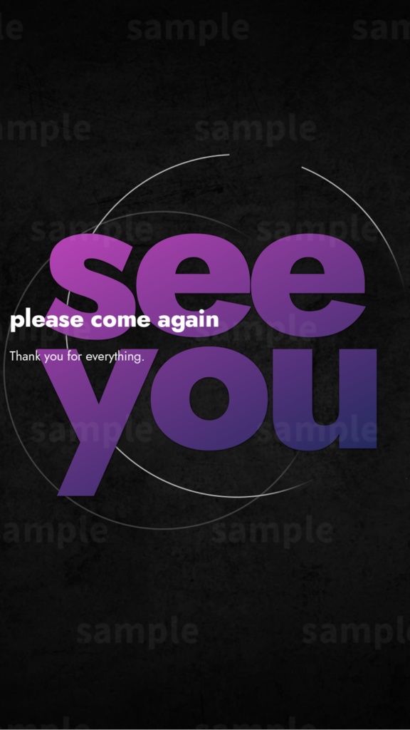 【縦型配信素材/Vtuber/配信者向け/配信素材】 エンディング/ED/紫