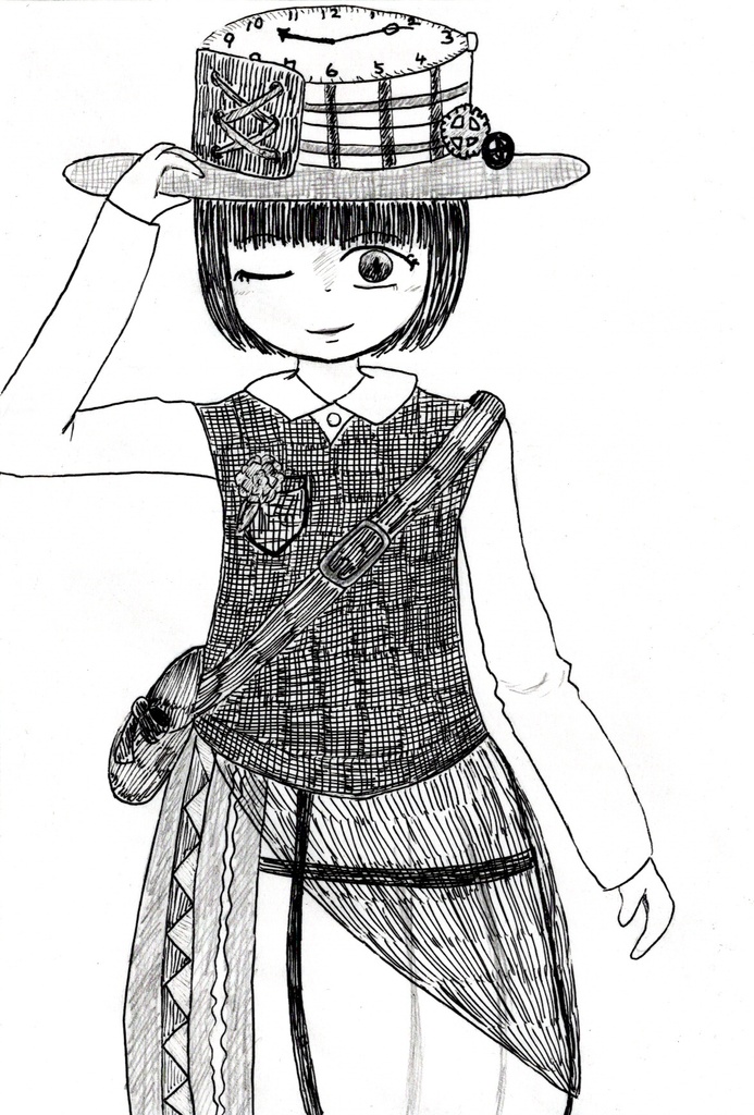バレンタインルコさん　アナログ原画