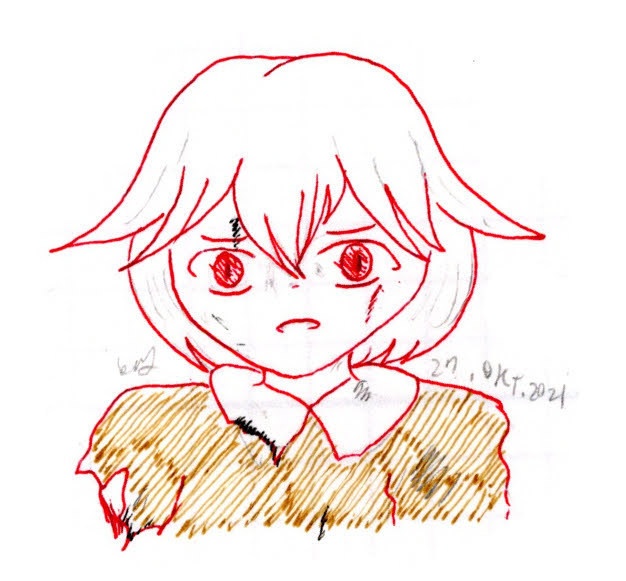 パリコちゃん　手描きシール