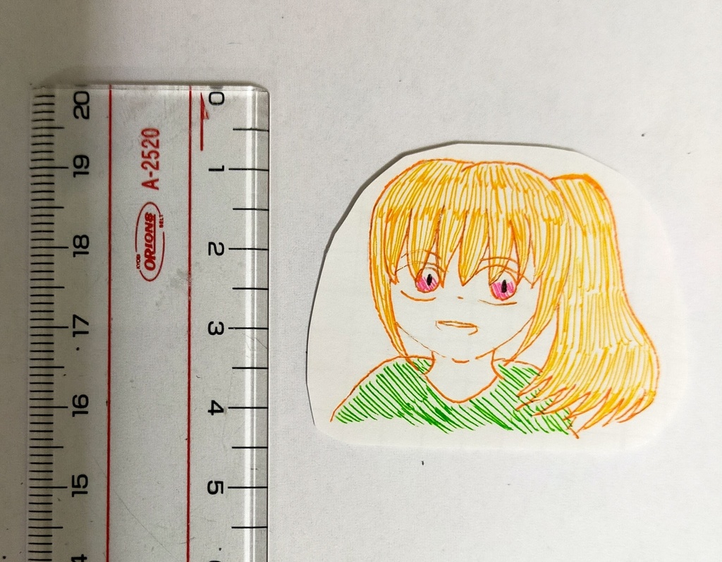 レインちゃん　手描きシール2枚セット