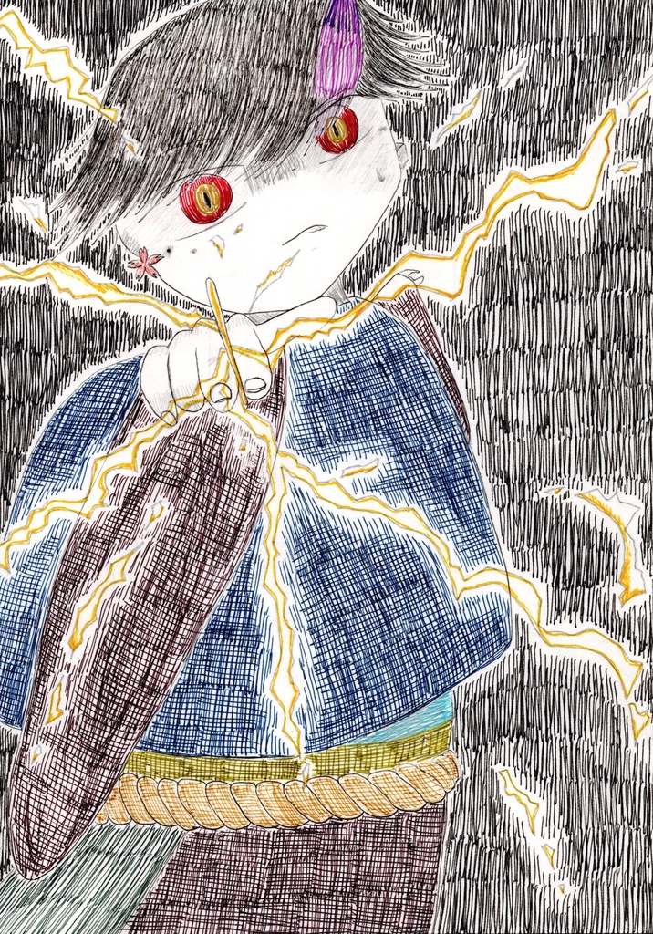 アナログ原画「余裕なんかないけど、それはそれとしてぶっ潰す。」