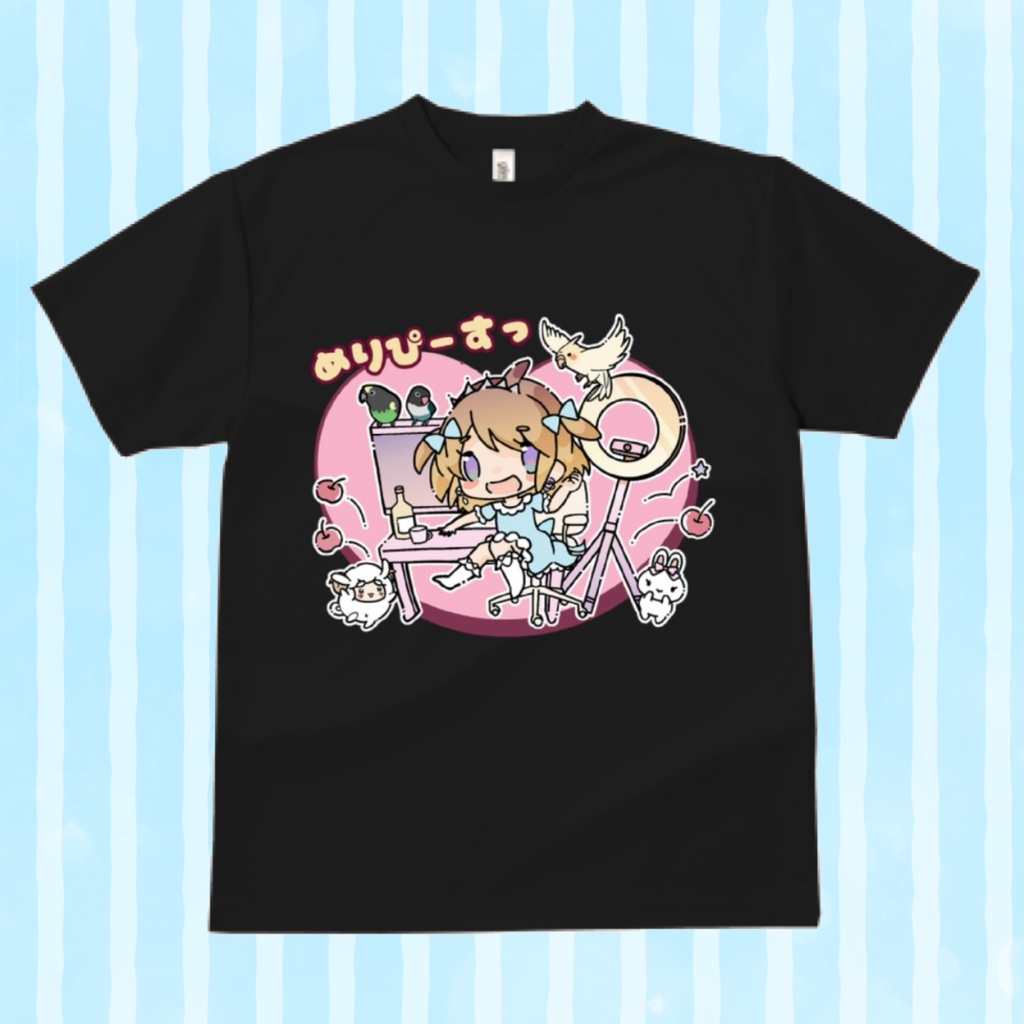 めりのON LIVE！Tシャツ　黒なのです